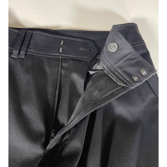 AYR The Me Time Pleated Cropped High Rise Pants Black - Picture 5 of 12